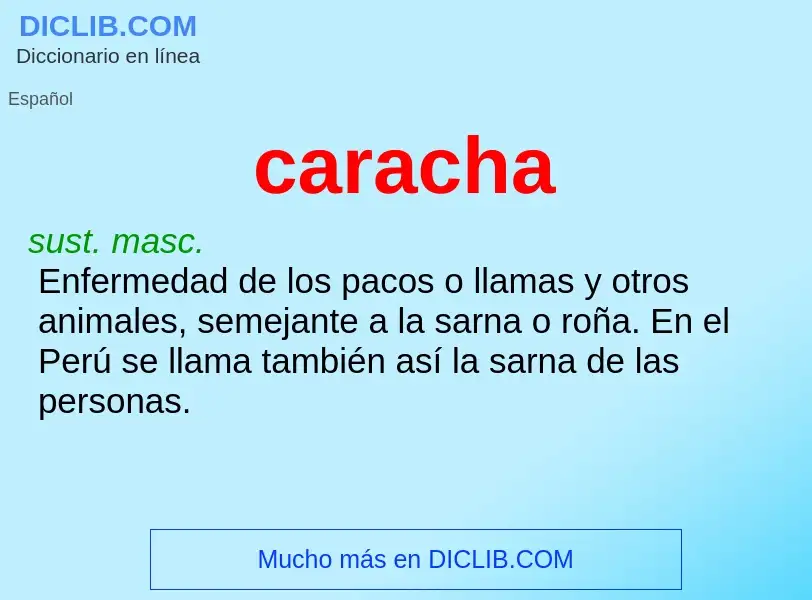 Was ist caracha - Definition