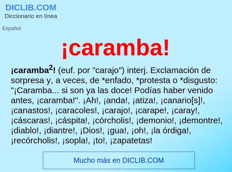 Wat is ¡caramba! - definition