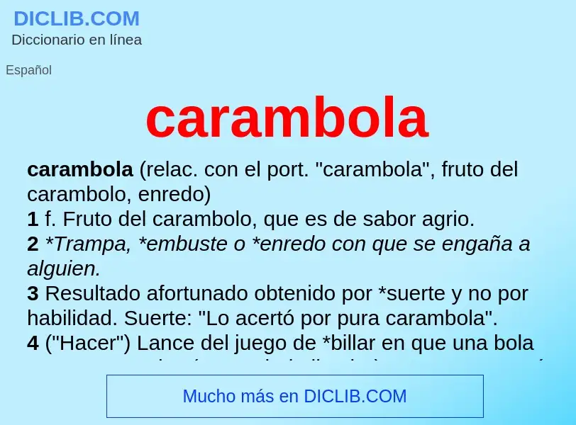 O que é carambola - definição, significado, conceito