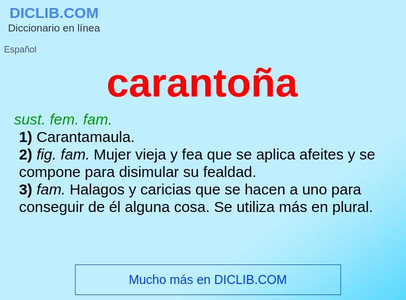 What is carantoña - meaning and definition