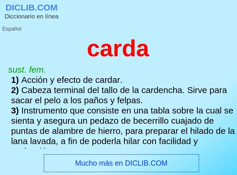 Wat is carda - definition