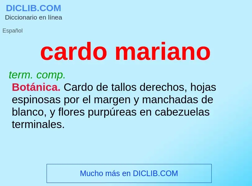 What is cardo mariano - definition