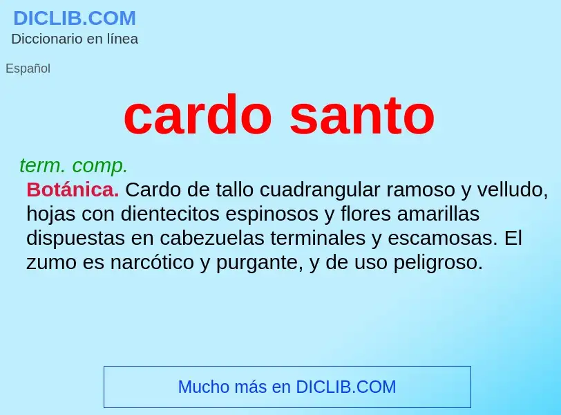 What is cardo santo - definition