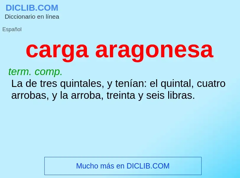 What is carga aragonesa - definition