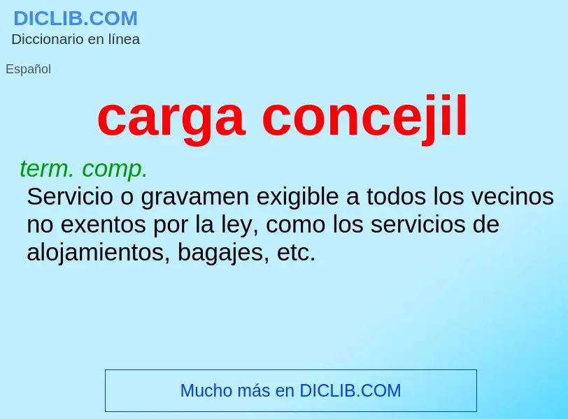 O que é carga concejil - definição, significado, conceito