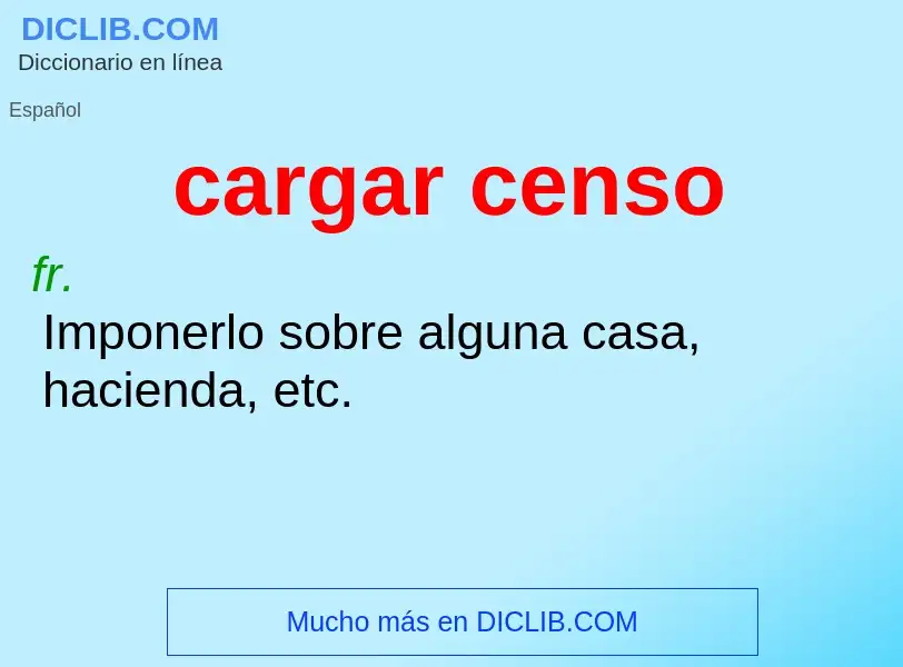 O que é cargar censo - definição, significado, conceito