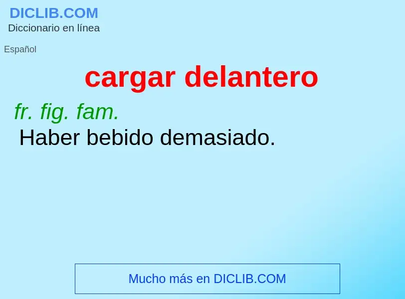 Wat is cargar delantero - definition