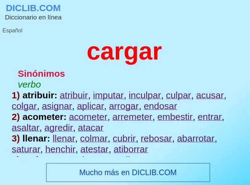 ¿Qué es cargar? - significado y definición