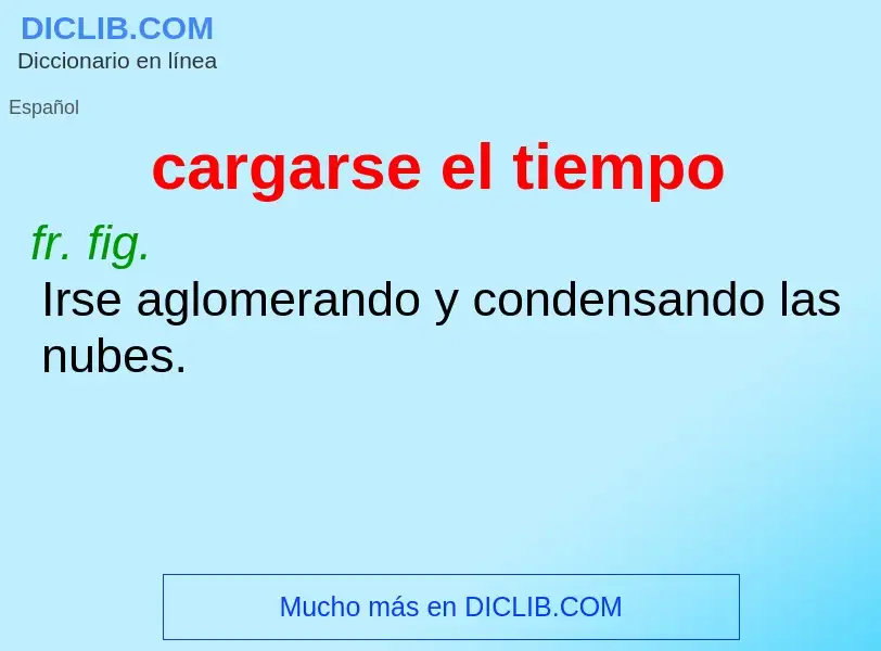 O que é cargarse el tiempo - definição, significado, conceito