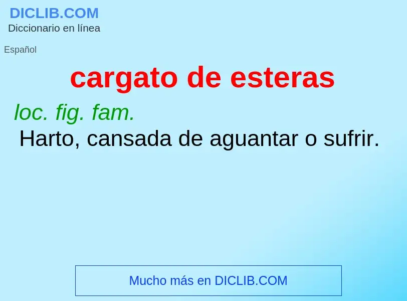 Wat is cargato de esteras - definition