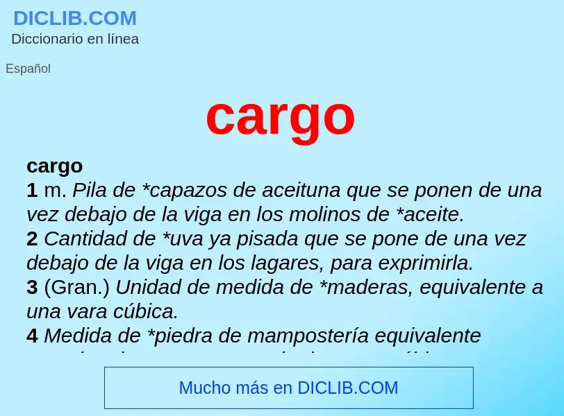 What is cargo - definition