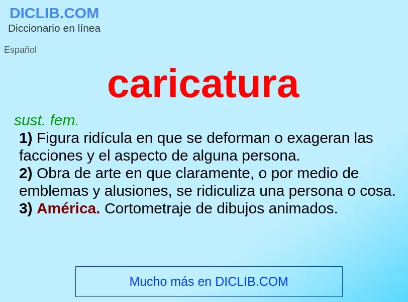 What is caricatura - definition