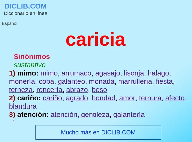 Was ist caricia - Definition