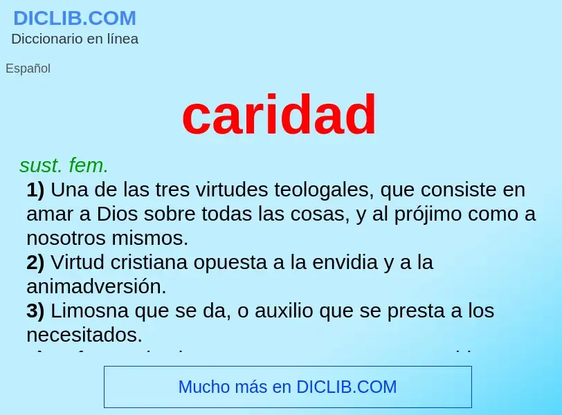 O que é caridad - definição, significado, conceito