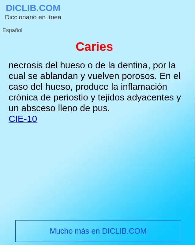 Wat is Caries - definition