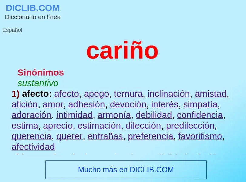 What is cariño - definition