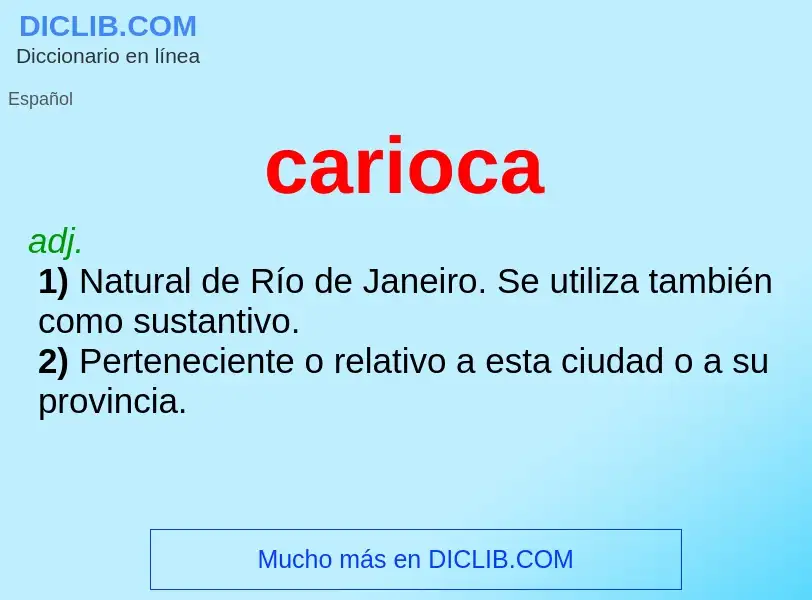 Wat is carioca - definition