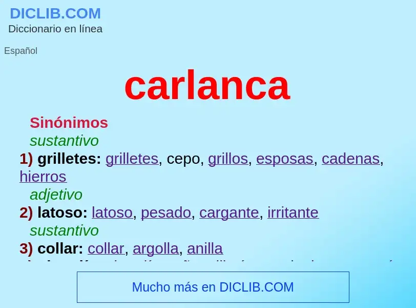 Was ist carlanca - Definition