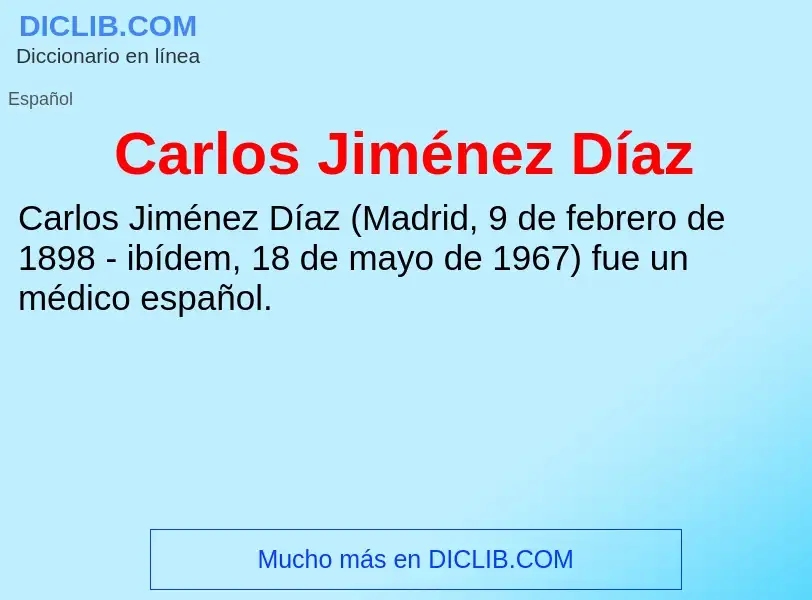 Что такое Carlos Jiménez Díaz - определение