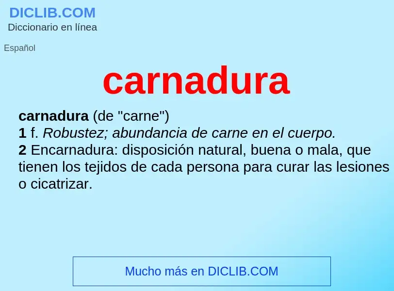 O que é carnadura - definição, significado, conceito