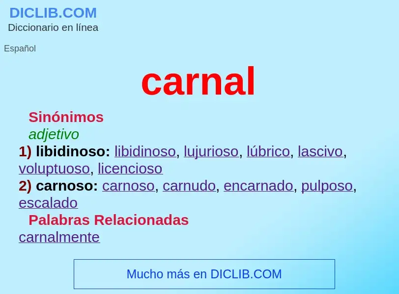 Wat is carnal - definition