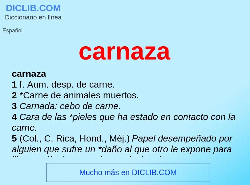 What is carnaza - meaning and definition