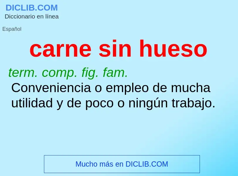 Wat is carne sin hueso - definition