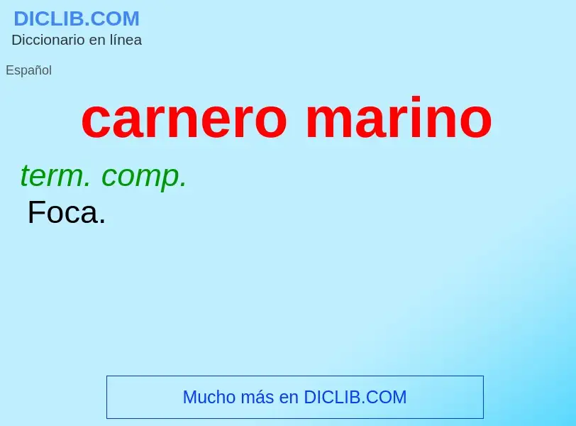 Was ist carnero marino - Definition