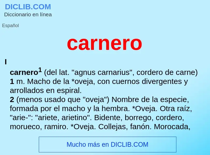 Was ist carnero - Definition