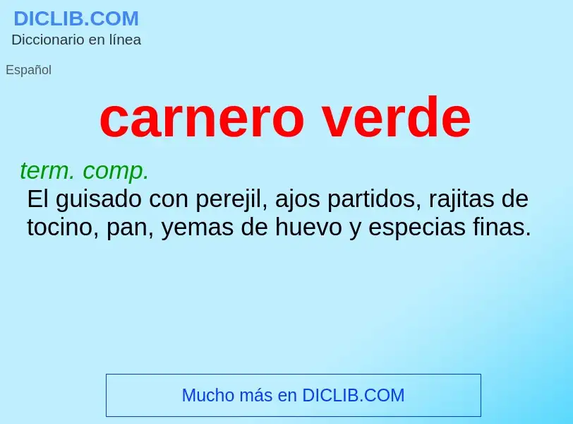 Wat is carnero verde - definition