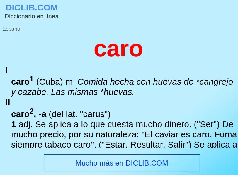 What is caro - meaning and definition