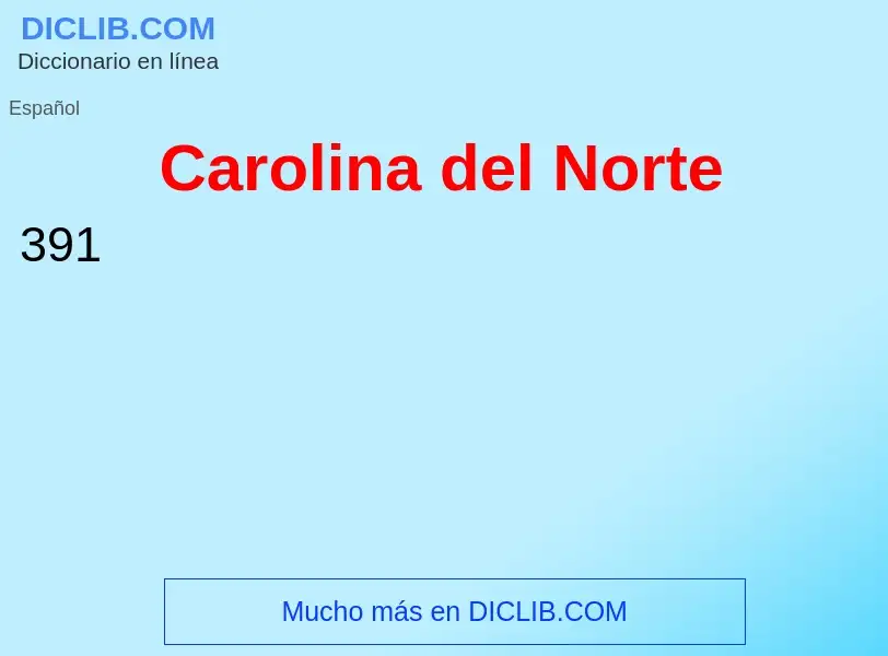 Что такое Carolina del Norte - определение