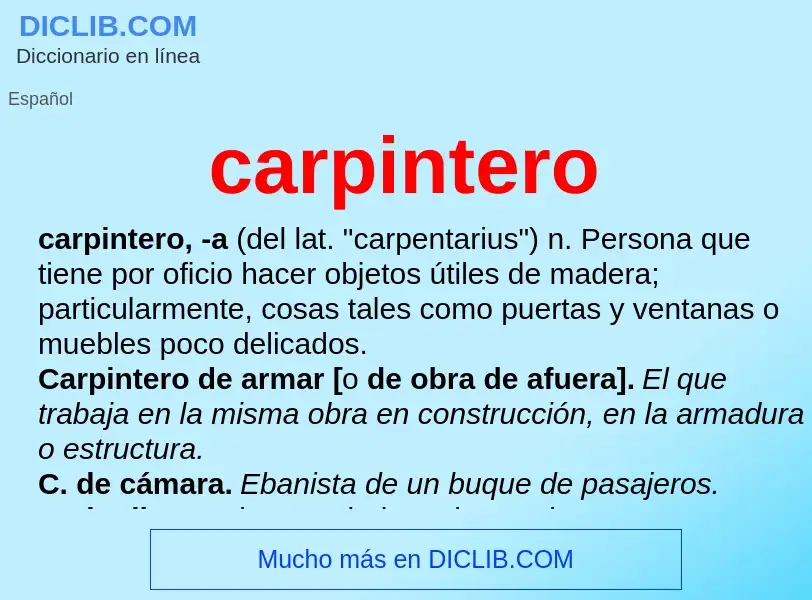 O que é carpintero - definição, significado, conceito