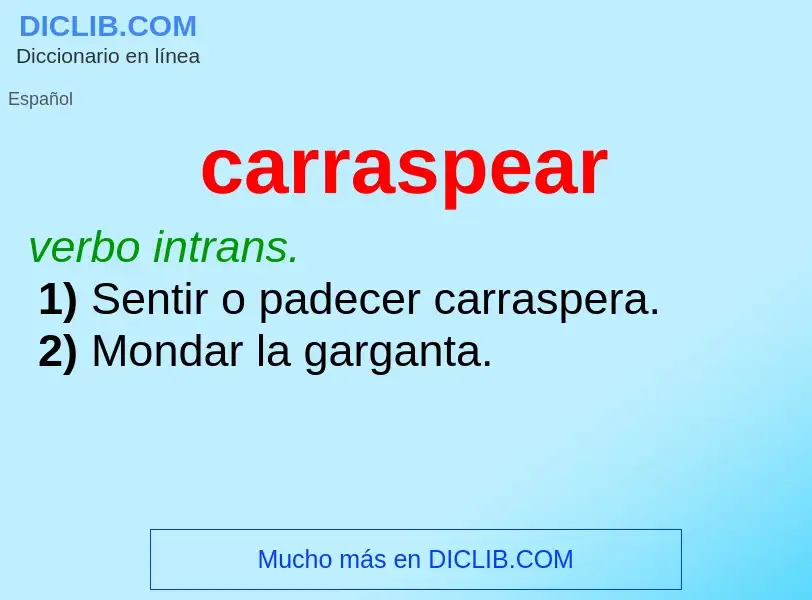 Wat is carraspear - definition