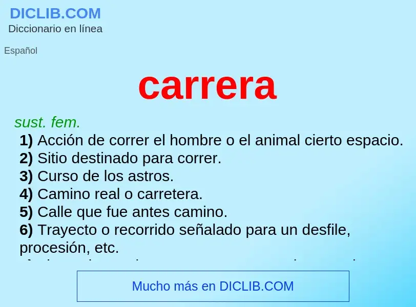 What is carrera - definition