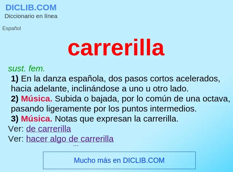 ¿Qué es carrerilla? - significado y definición