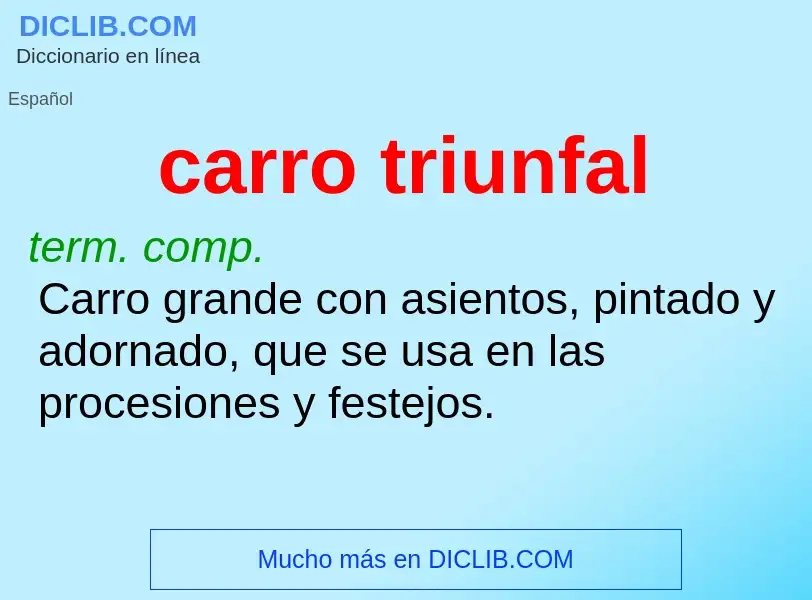 O que é carro triunfal - definição, significado, conceito