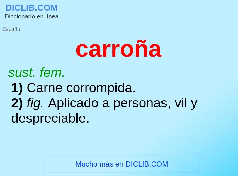 O que é carroña - definição, significado, conceito