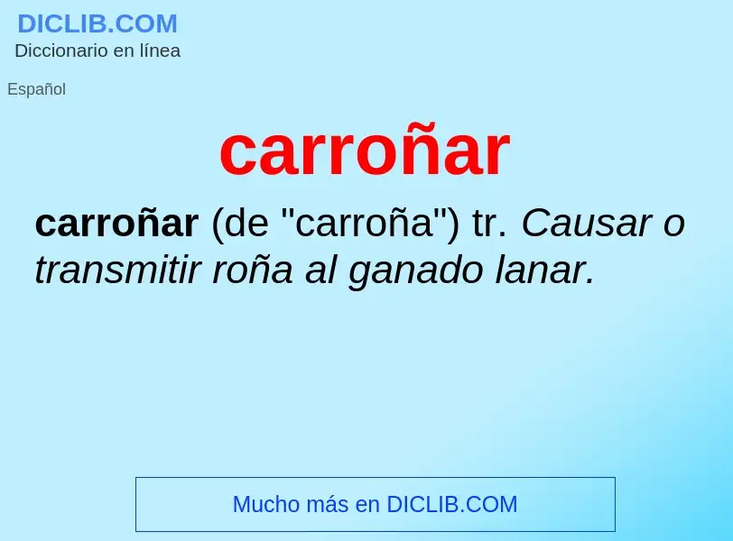 ¿Qué es carroñar? - significado y definición