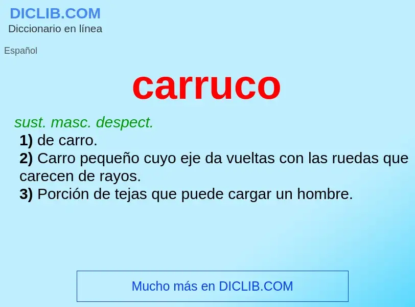 What is carruco - meaning and definition