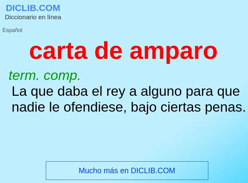 Was ist carta de amparo - Definition