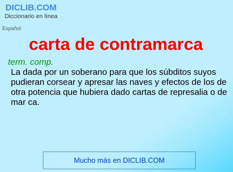 Was ist carta de contramarca - Definition