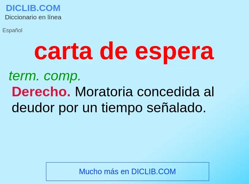 O que é carta de espera - definição, significado, conceito