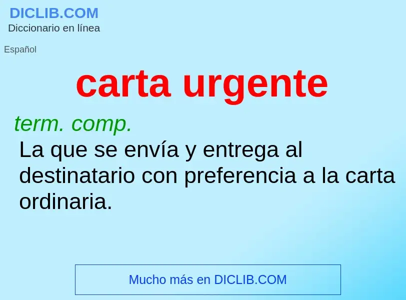 Was ist carta urgente - Definition