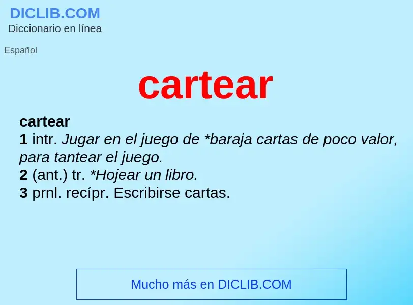 Wat is cartear - definition