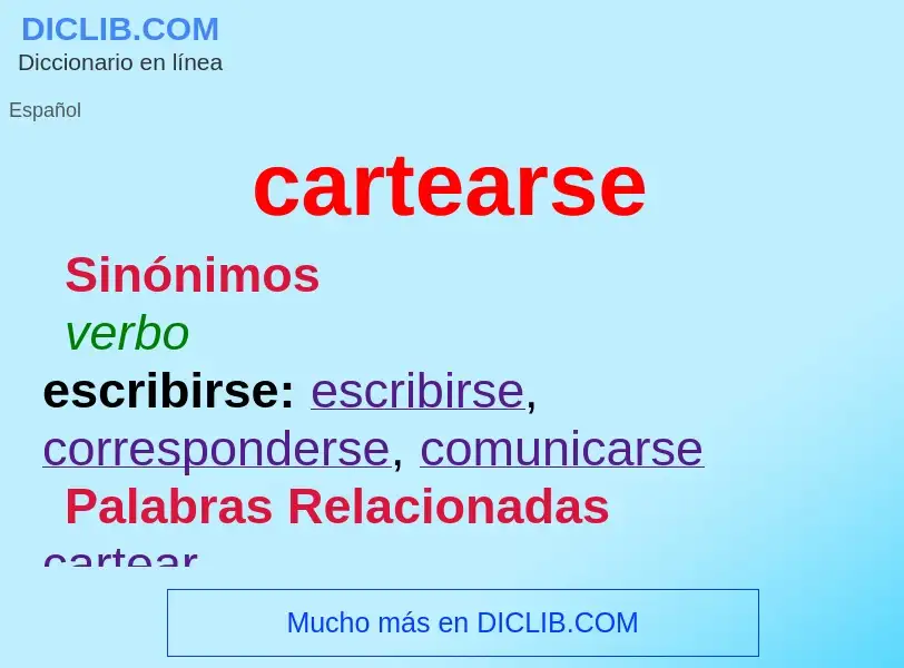 What is cartearse - definition