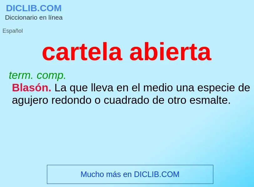 ¿Qué es cartela abierta? - significado y definición