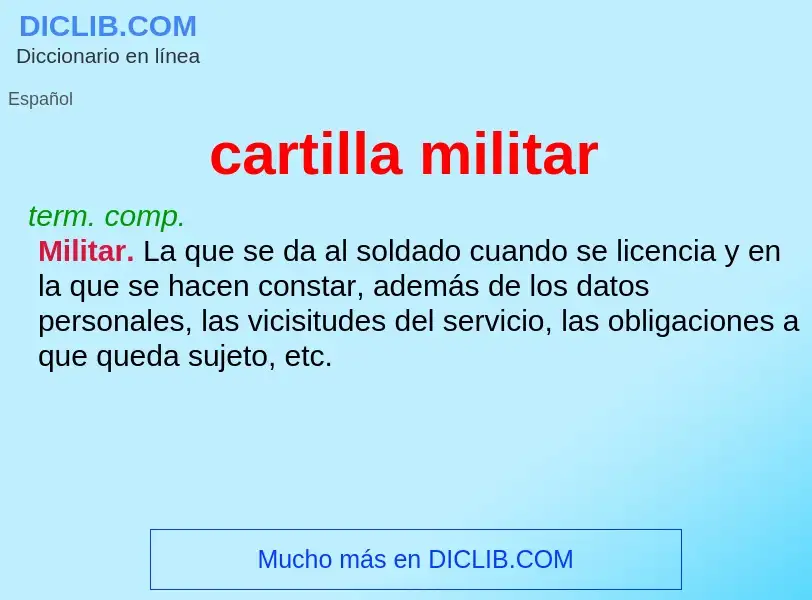 Was ist cartilla militar - Definition