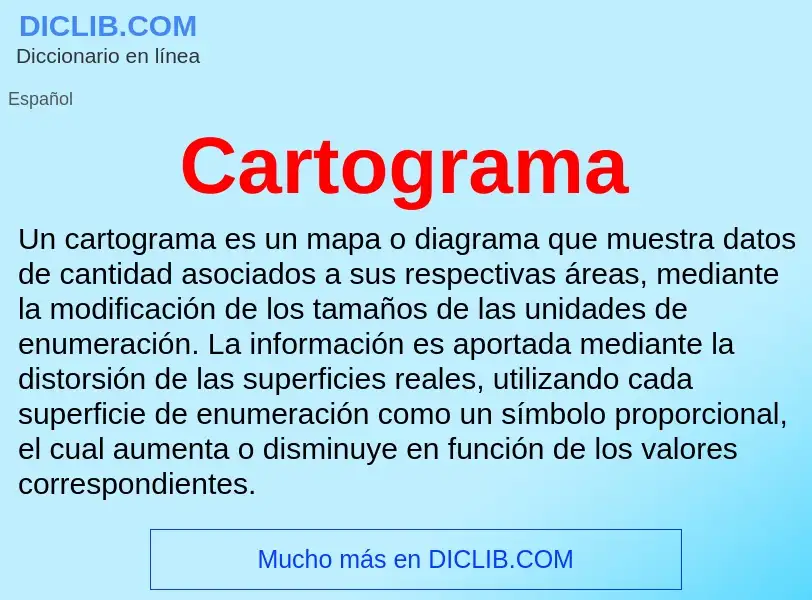 Что такое Cartograma - определение