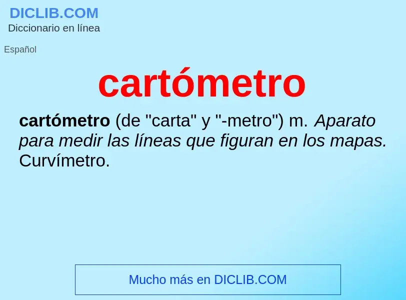 Что такое cartómetro - определение